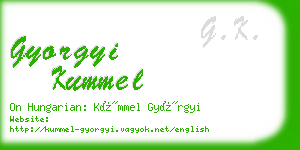 gyorgyi kummel business card